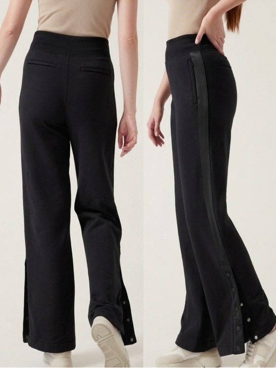 Athleta Pants - Athleta Retroplush Velvet Snap Ankle Lounge Pants